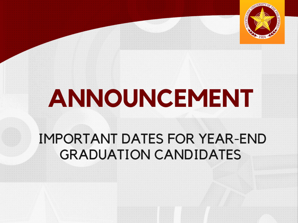 Advisory | Candidates for Year-End Graduation |&nbsp;pid#4681