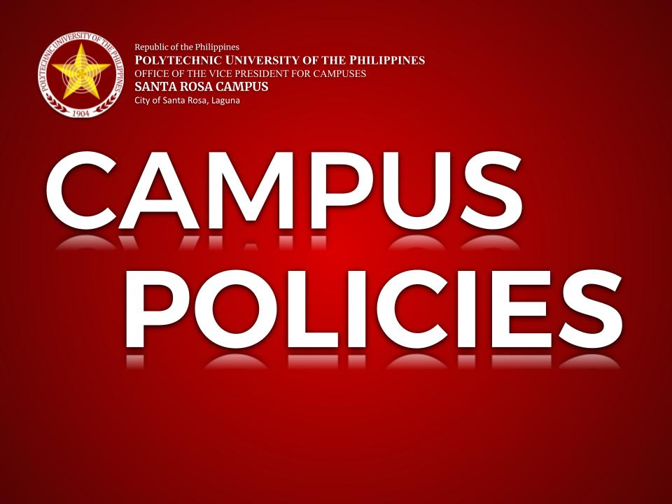 Notice | Campus&nbsp;Policies