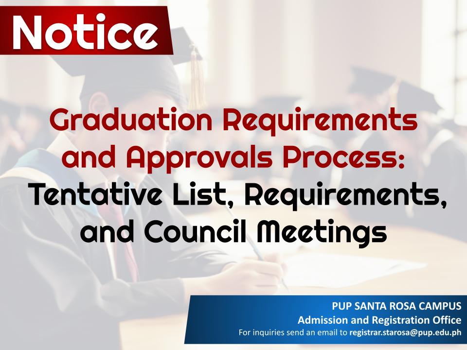 Notice | Graduation Requirements and Approvals Process |&nbsp;pid#7719