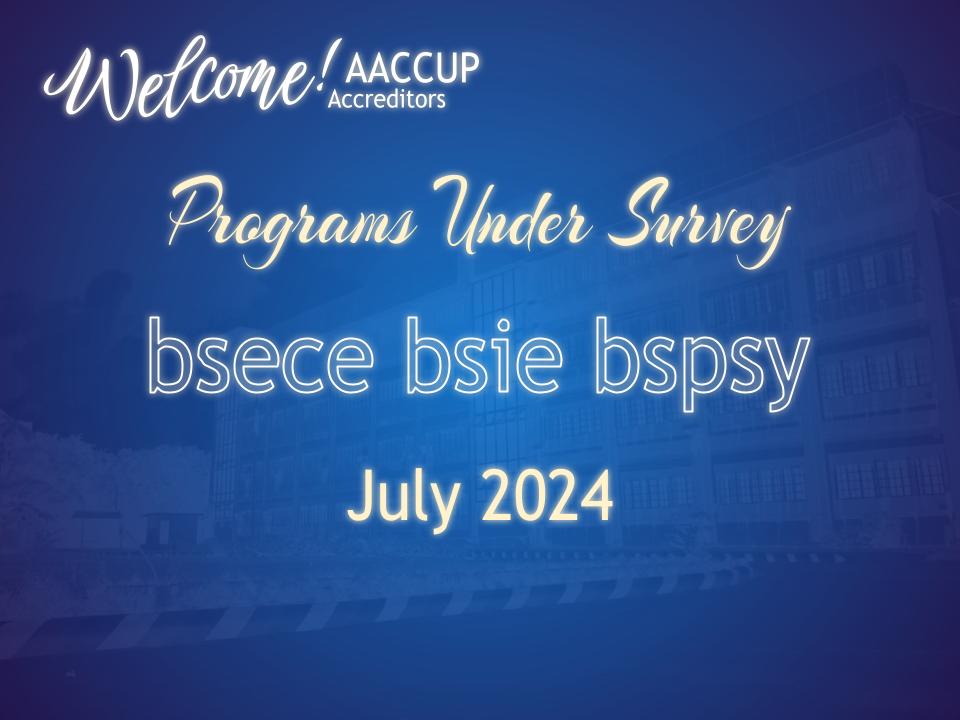 July 2024 | Programs Under&nbsp;Survey