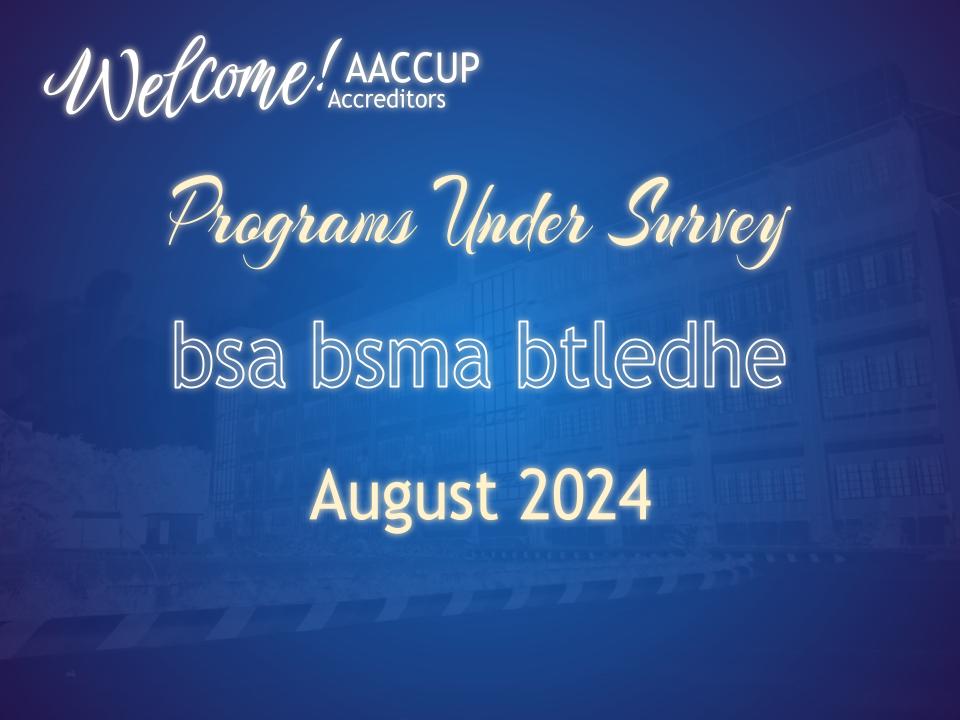 August 2024 | Programs Under&nbsp;Survey