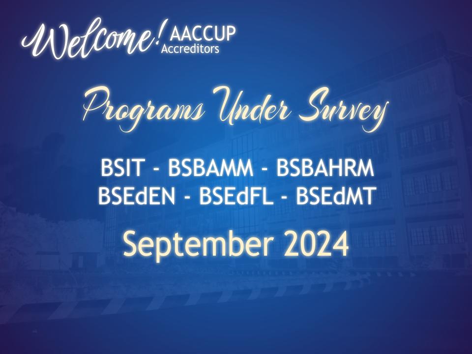 September 2024 | Programs Under&nbsp;Survey