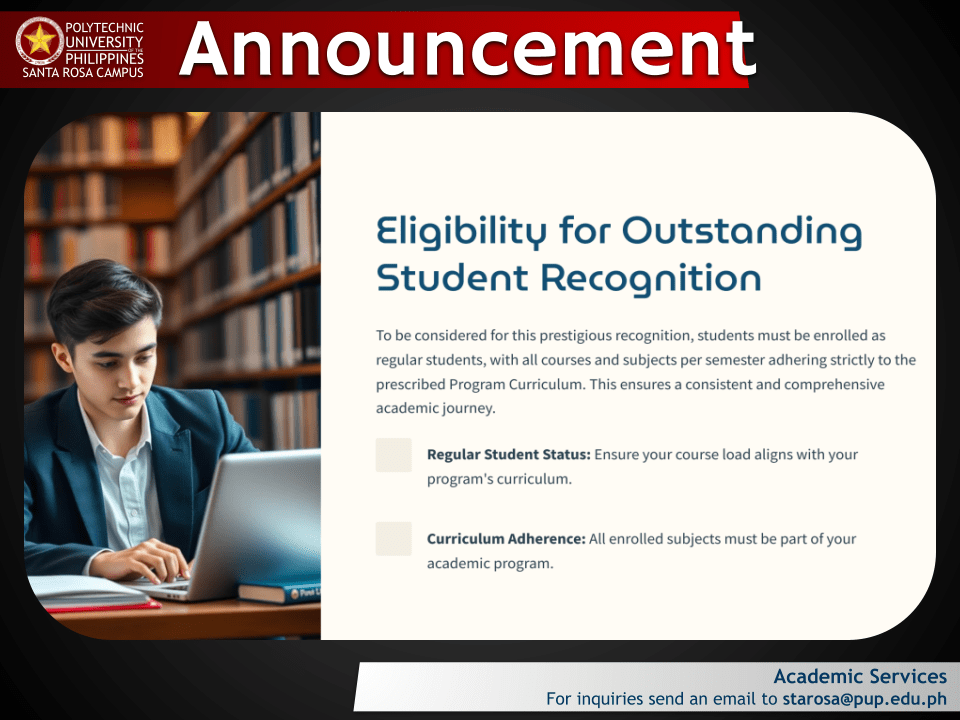 Announcement | Search for Outstanding Students A.Y. 2024-2025 |&nbsp;pid#13184