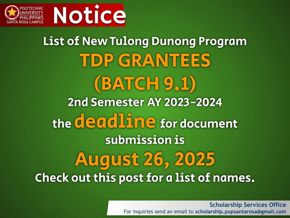 Notice | TDP-TES Grantees |&nbsp;pid#