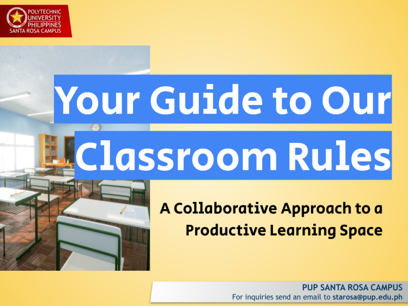 Notice | Classroom Rules and Guidelines |&nbsp;pid#13349