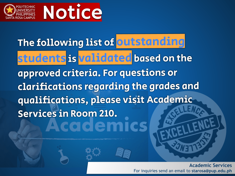 Notice | List of Validated Outstanding Students |&nbsp;pid#13368