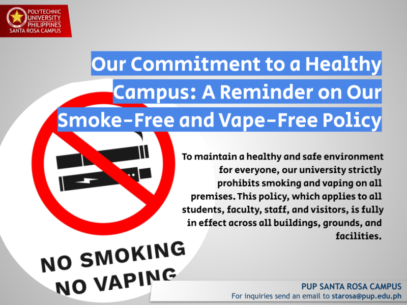 Notice | Our Commitment to a Healthy Campus |&nbsp;pid#13334
