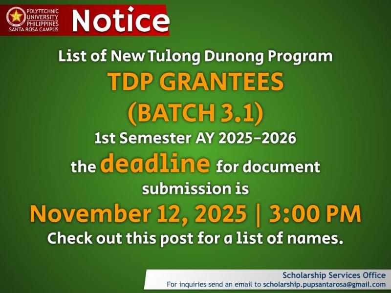 Notice | TES Grantees |&nbsp;pid#13626
