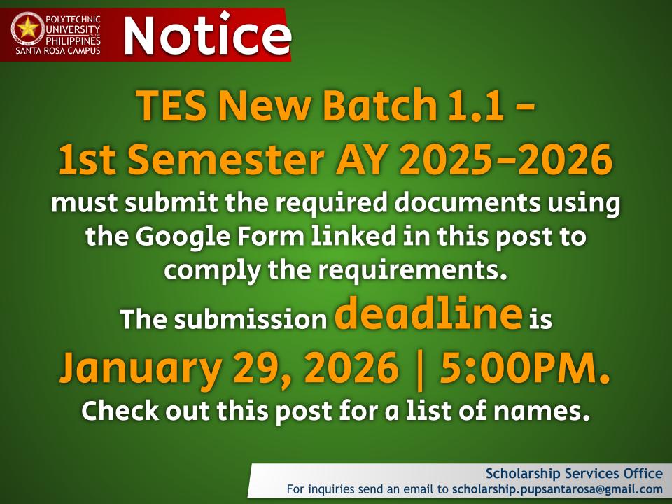 Notice | TES Grantees |&nbsp;pid#13775