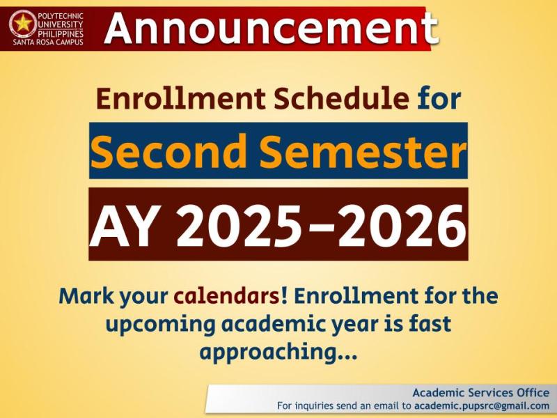 Announcement | Enrollment 2025-26B |&nbsp;pid#13748