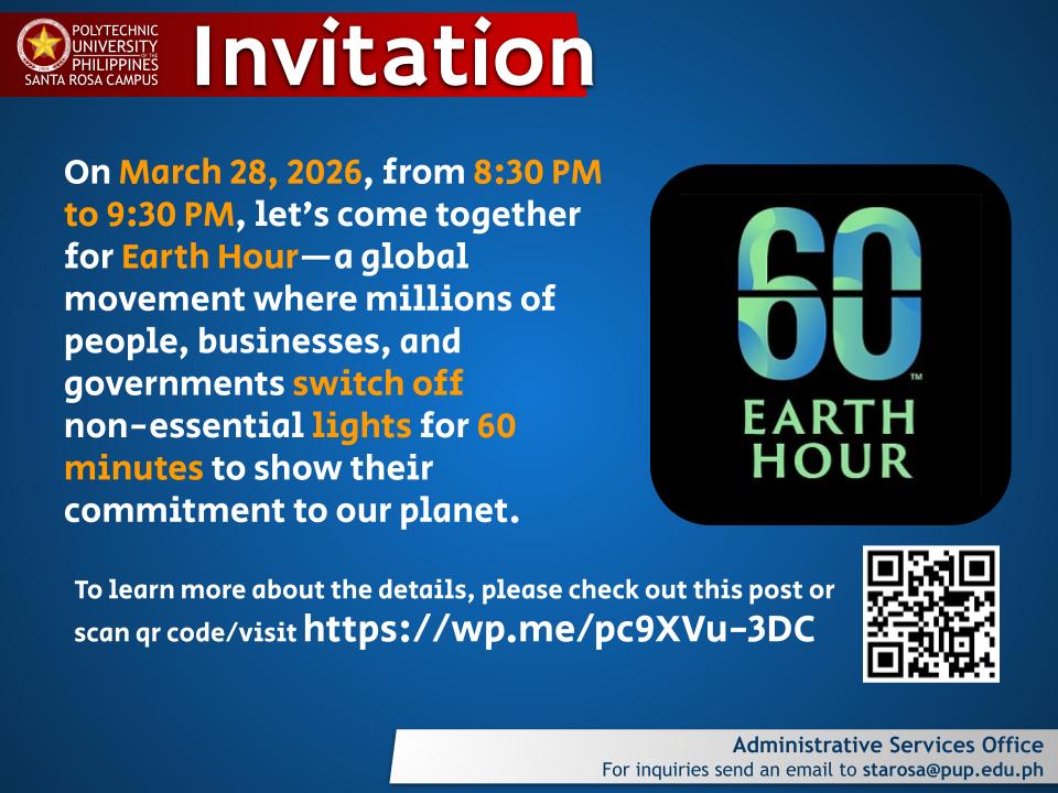 Invitation | Biggest Earth Hour |&nbsp;pid#13988